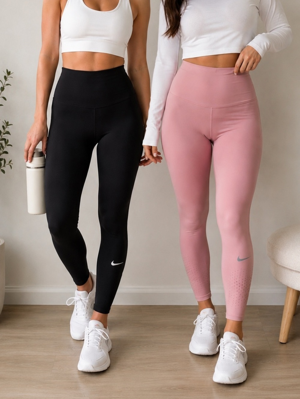 Bundle 2 Nike Dri-FIT XS Leggings Black Pink Running Gym Yoga Buttersoft Cycling